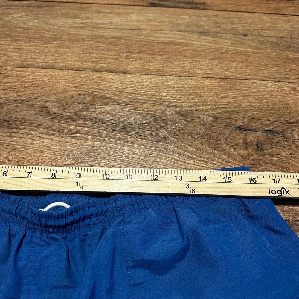 Vintage LL Bean Blue Nylon Swim Trunks Shorts Mens Medium Large ML Q183